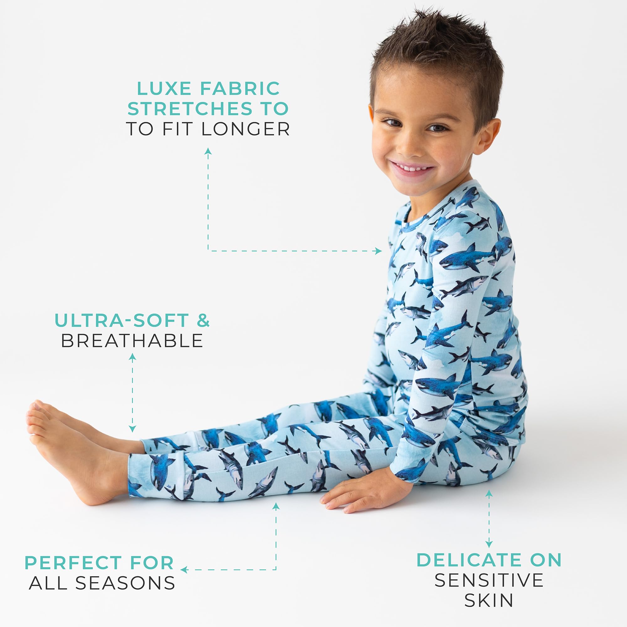 Posh Peanut Boys Pajamas - PJs for Kids Made of Soft Viscose from Bamboo, Long Sleeve Toddler PJs & Matching Boys Pajama Sets WEBE CLOTHING