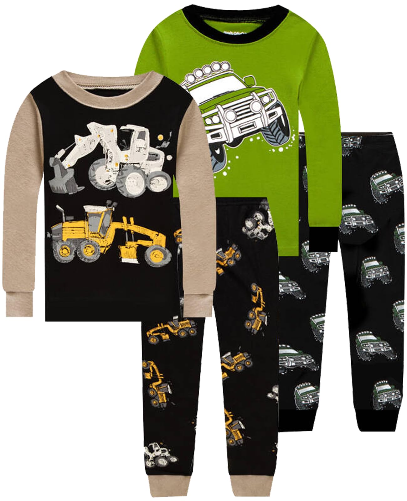 Dolphin&Fish Boys Pajamas 4Piece Toddler Kids Pjs Sets Cotton Toddler Clothes Sleepwears