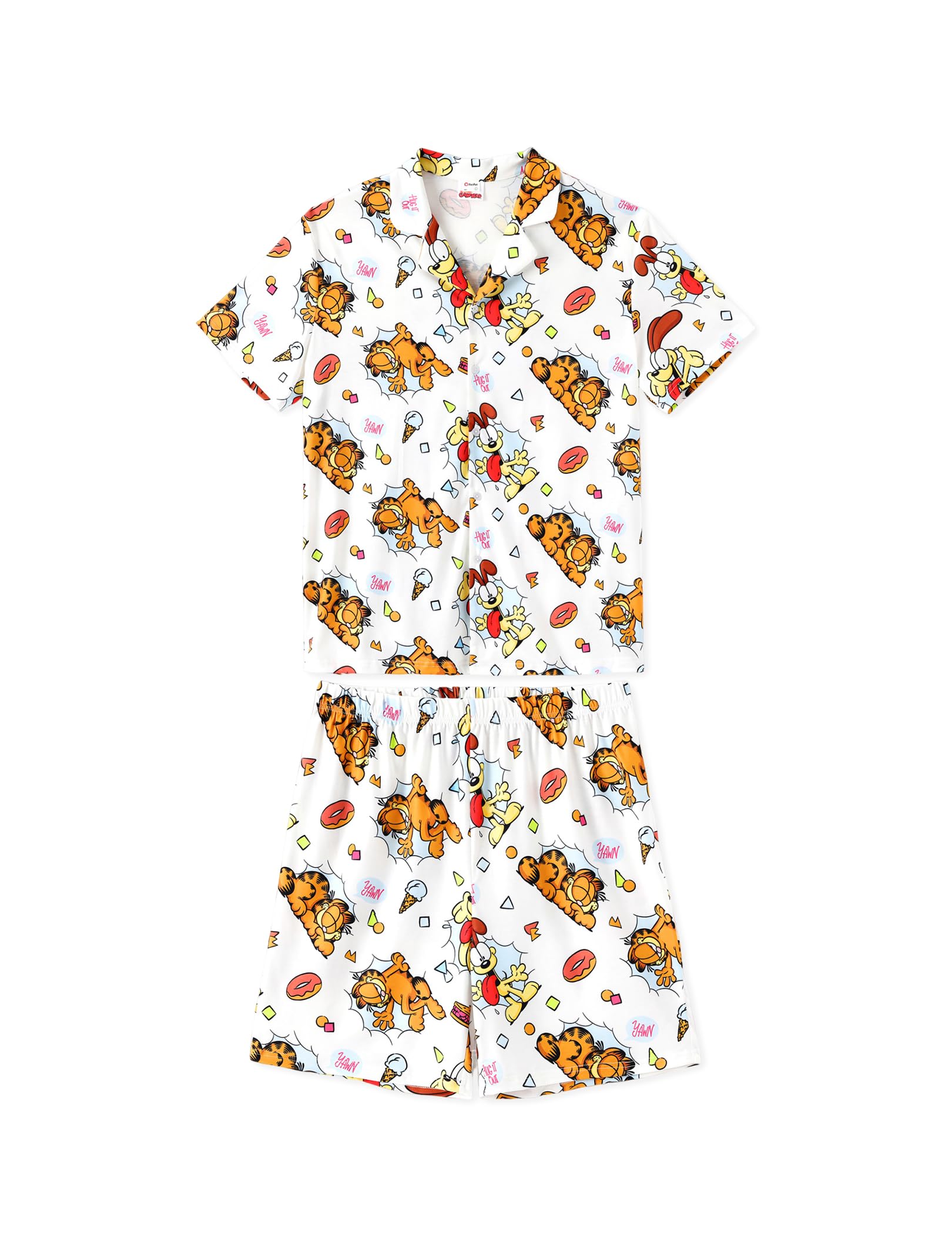 Paw Patrol Garfield SpongeBob Family Matching Classic Short Sleeve Cartoon Graphic Pajama Family Outfit