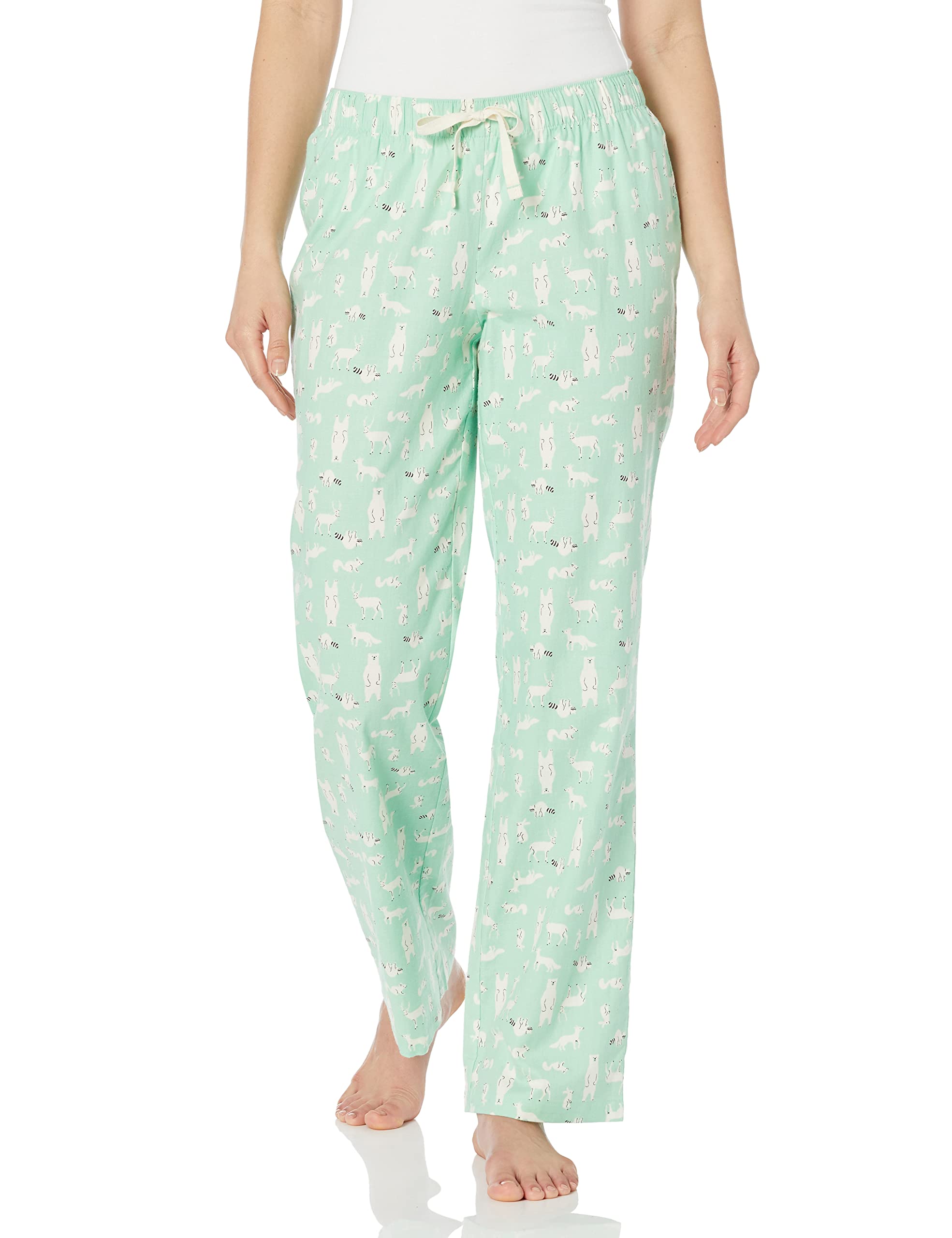 Amazon Essentials Women's Relaxed-Fit Brushed Flannel Pajama Sleep Pant with Drawstring