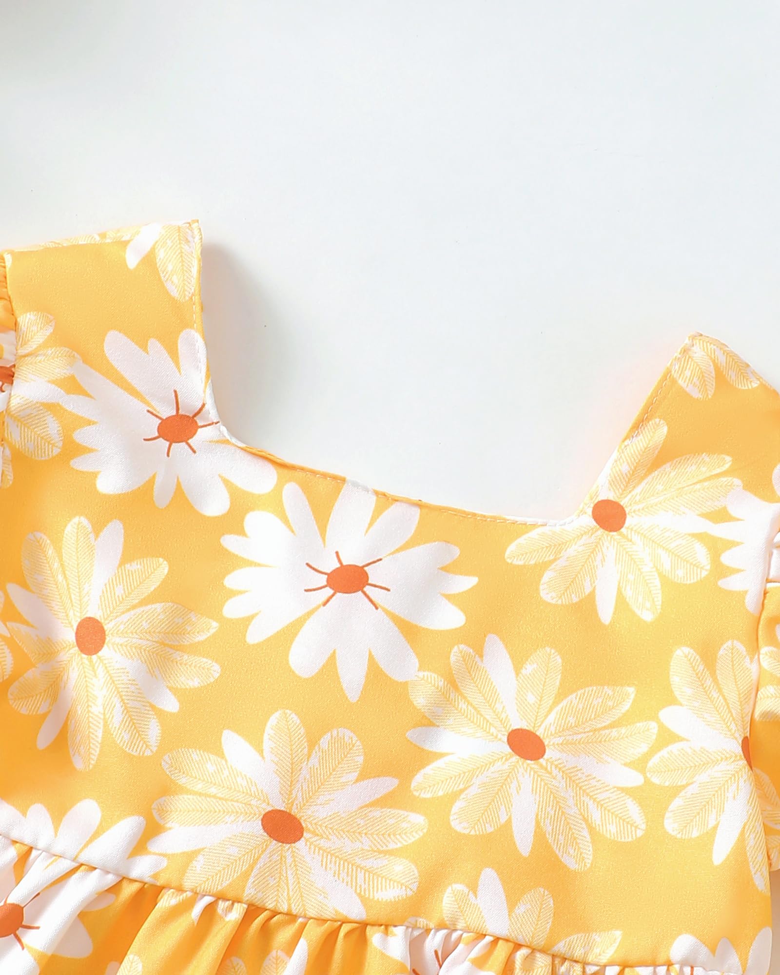 sweetabby Toddler Baby Girl Dresses Summer Clothes Boho Short Sleeve Dress Ruffle Infant Sundress Cute Girls Outfit WEBE CLOTHING