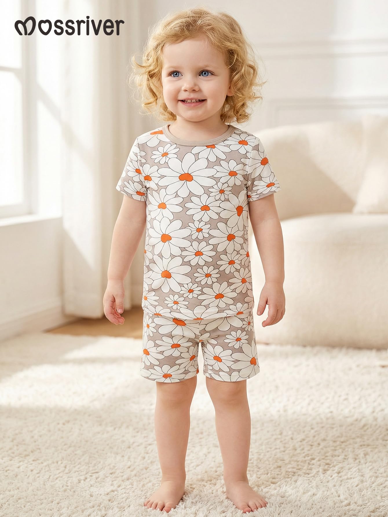 MOSSRIVER Family Pajamas Matching Sets Long Sleeve Henley Shirts Button Down Graphic Tops Cute Pjs Pants Sets Holiday Outfits