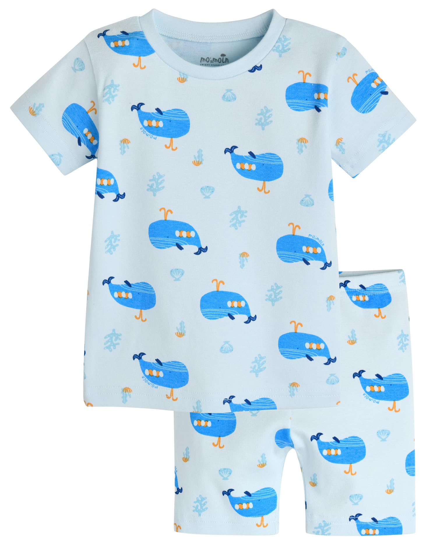 moimoln 6M-8Y Baby Toddler Pajamas Cotton Blend Summer PJs Short Sleeve Snug Fit WEBE CLOTHING