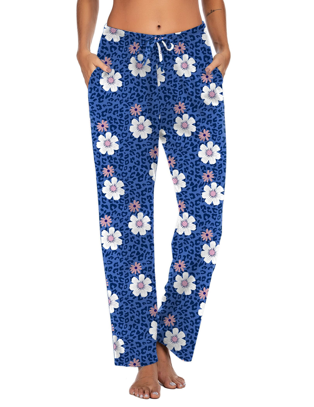 Ekouaer Women Pajama Pants Comfy Pj Bottom with Pockets Stretch Plaid Sleepwear