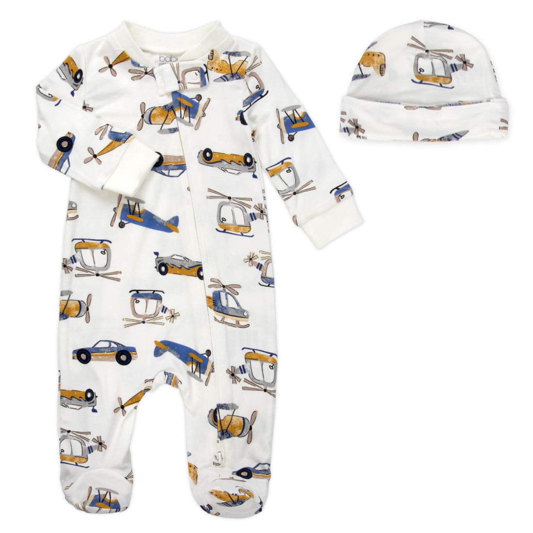 Newborn Baby 4 Piece Coming Home Outfit Gift Set – Footie Sleeper, Blanket, Headband & Ornament for Boys & Girls