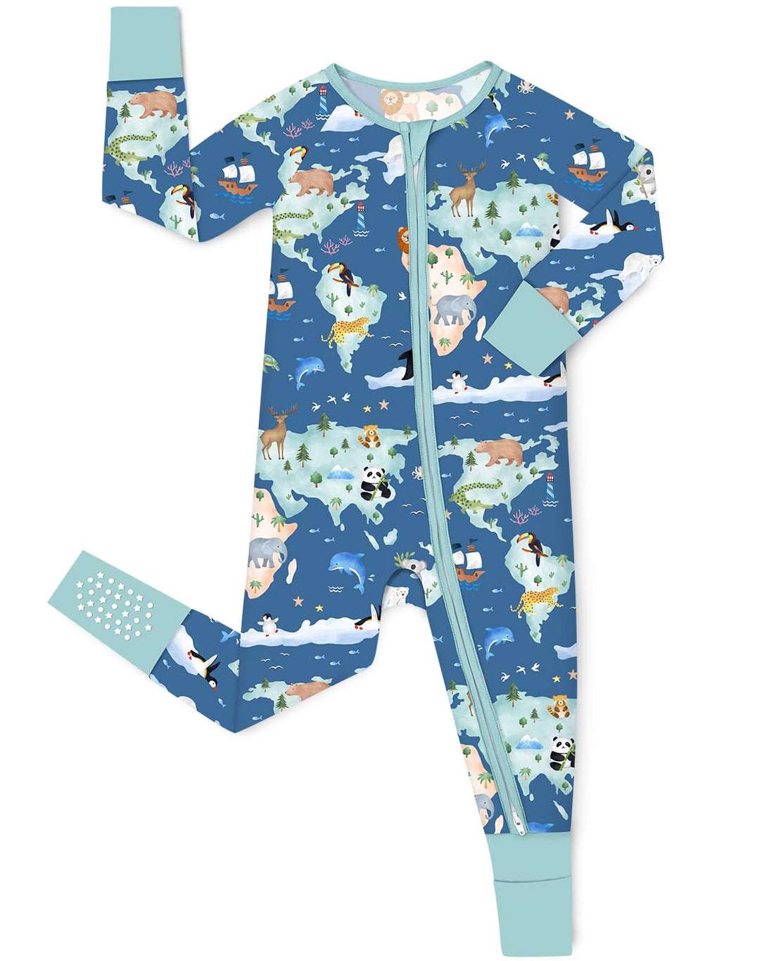 babee Reshinee Bamboo Viscose Baby Convertible Footie Pajama, Zipper Pajamas for Baby Boys & Girls, Sleep & Play Footed