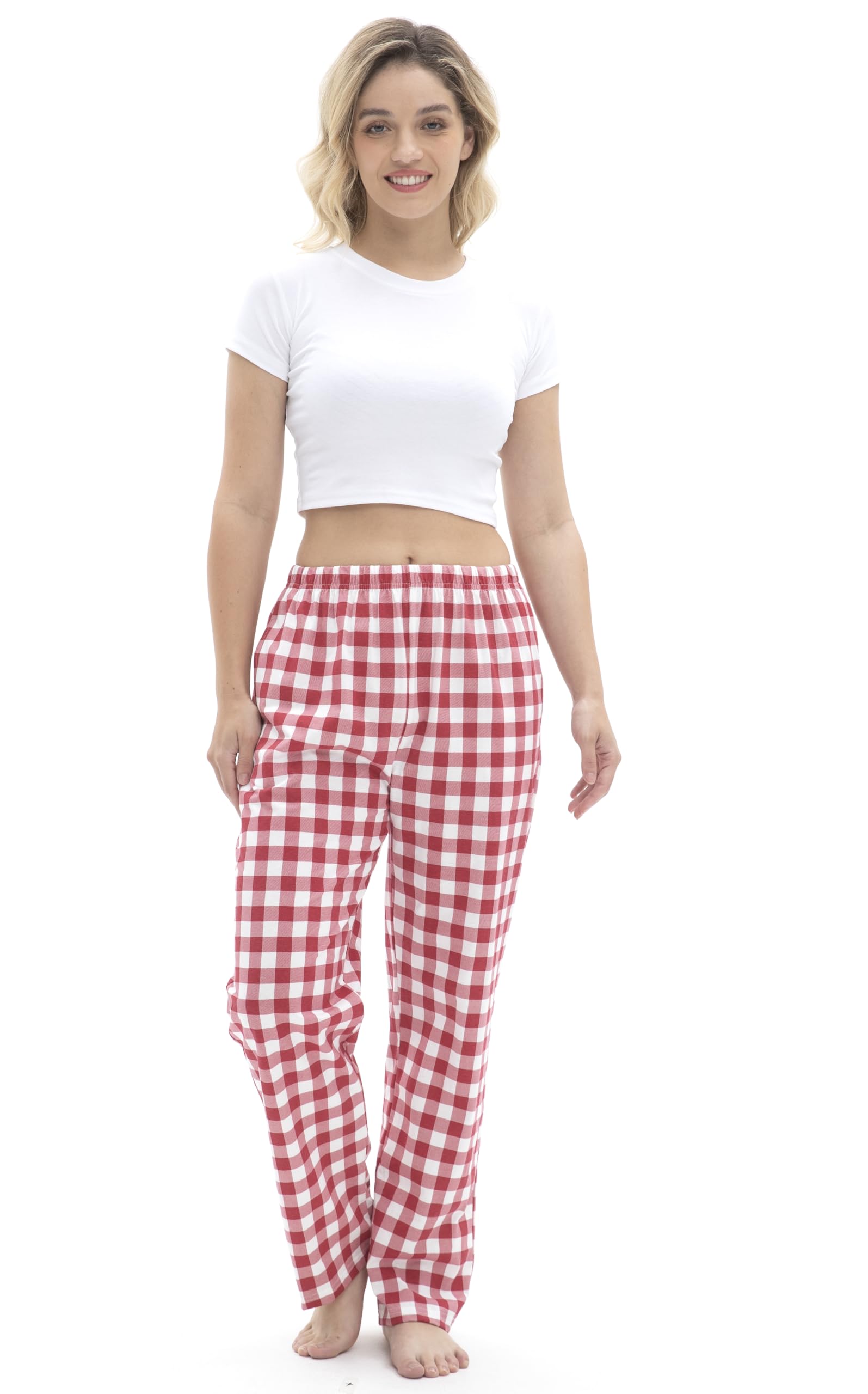 SAMGU Women's Pajama Pants, Soft Cotton Sleep Lounge Pants, Comfy Homewear pjs, Elatic Waist Pajama Bottom Pants for Women