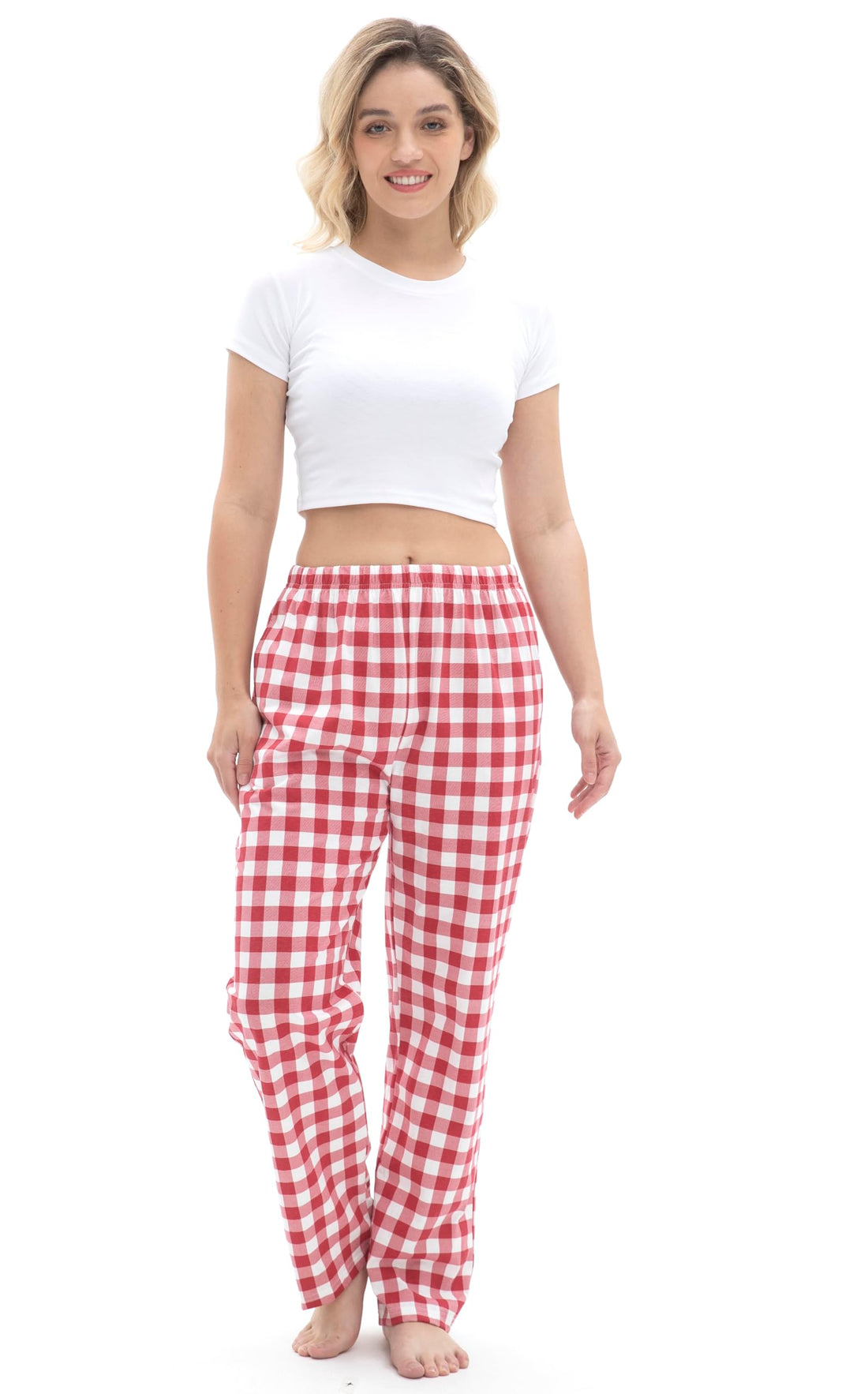 SAMGU Women's Pajama Pants, Soft Cotton Sleep Lounge Pants, Comfy Homewear pjs, Elatic Waist Pajama Bottom Pants for Women