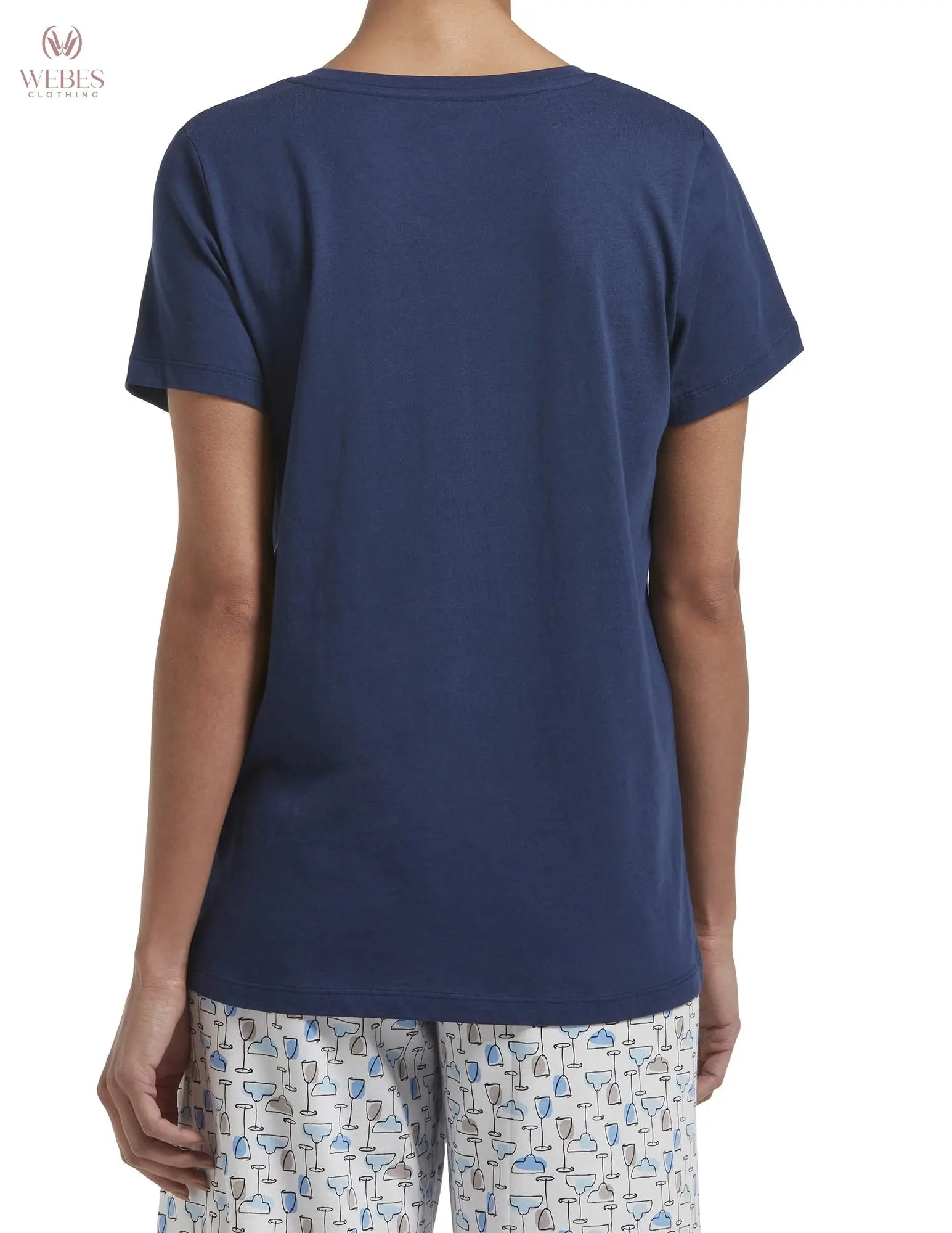 HUE Womens Sleepwell Basic Short Sleeve V-Neck T-Shirt for Lounging Or Sleeping, Made with Temperature Regulating Technology