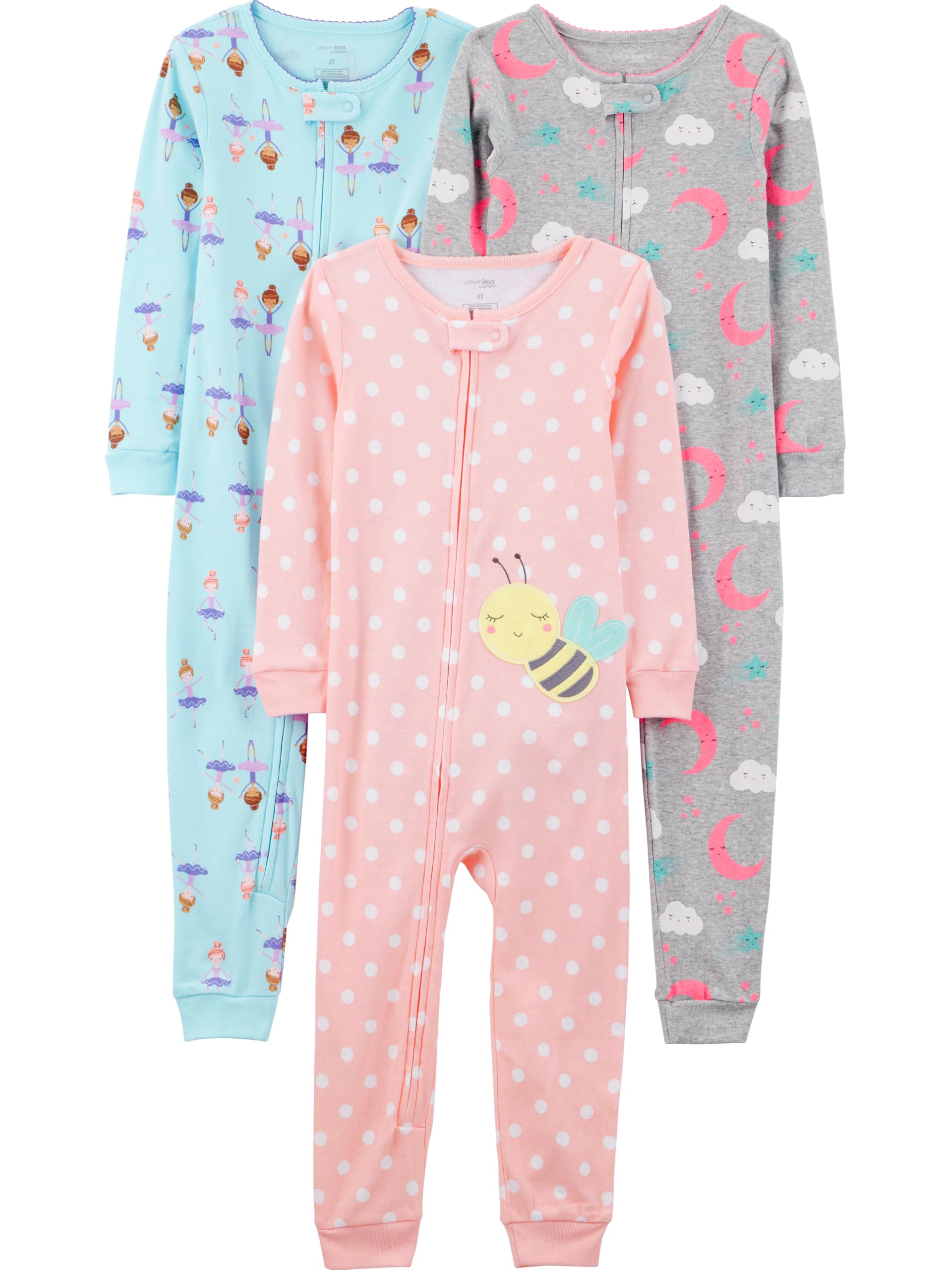 Simple Joys by Carter's Babys' 3 pack Snug Fit Footless Cotton Pajamas