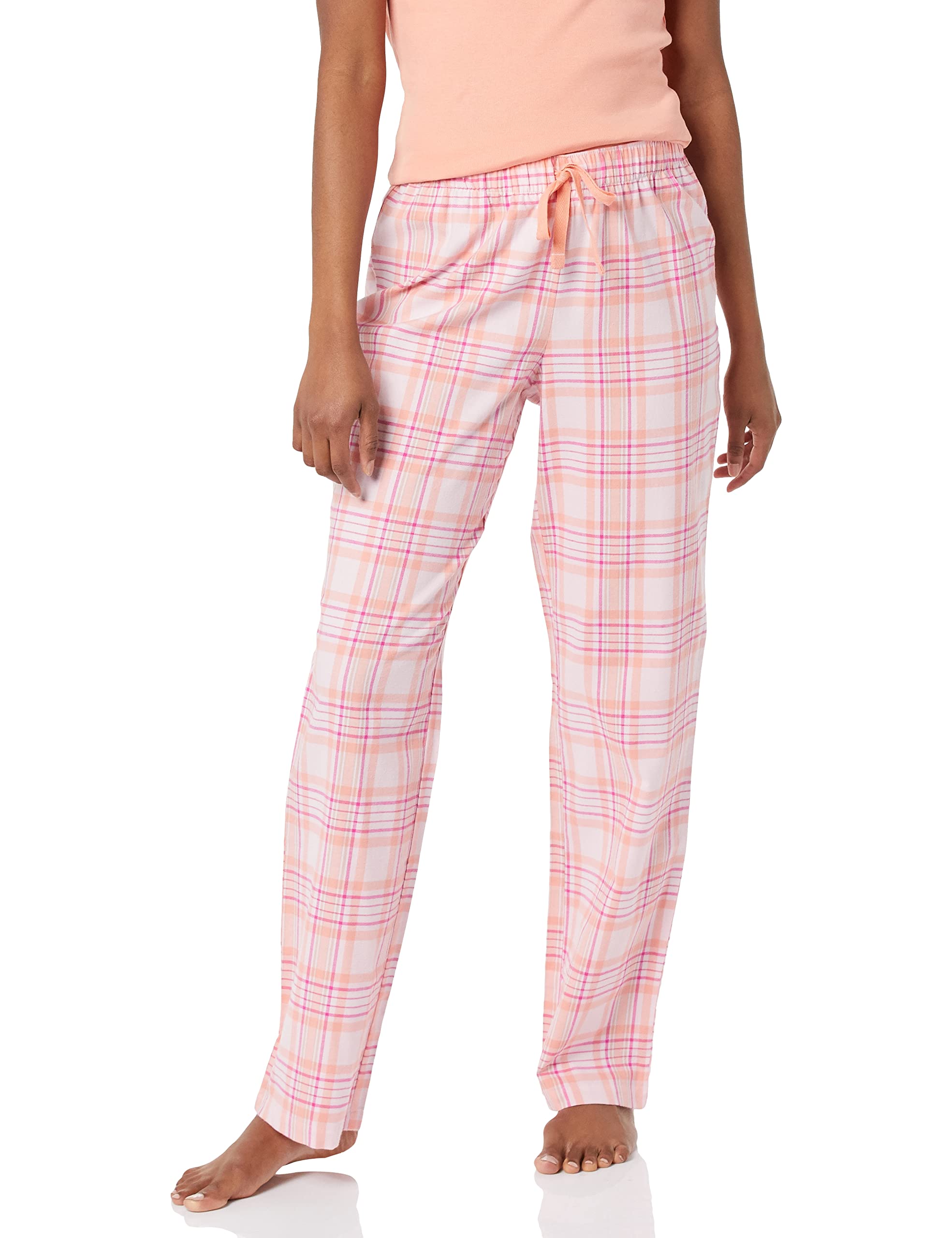 Amazon Essentials Women's Relaxed-Fit Brushed Flannel Pajama Sleep Pant with Drawstring