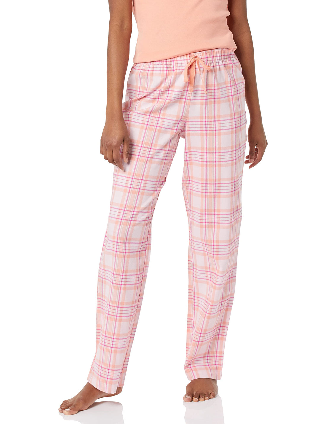 Amazon Essentials Women's Relaxed-Fit Brushed Flannel Pajama Sleep Pant with Drawstring