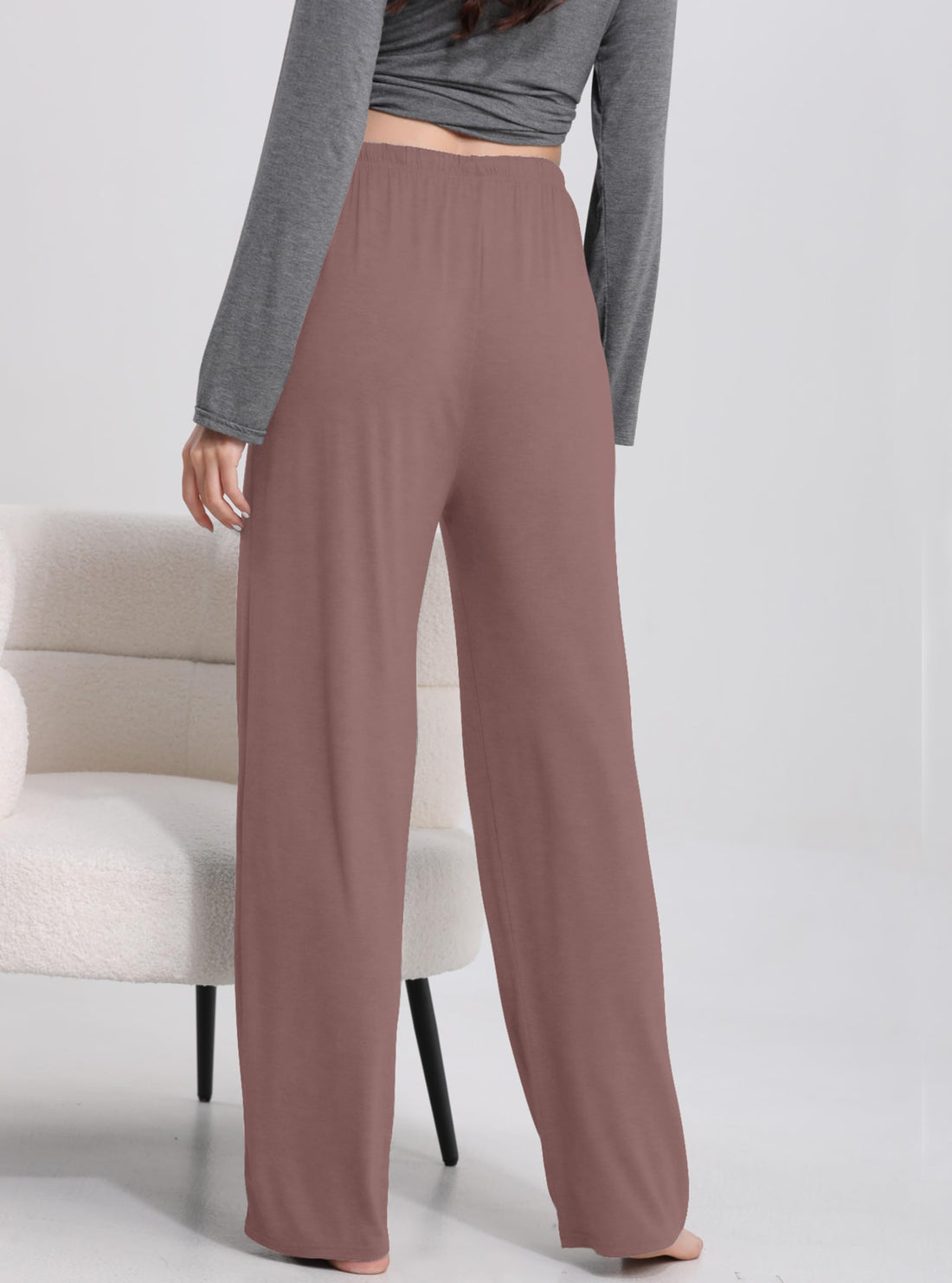 FEQO 3 Pack Women's Lounge Pants Wide Leg Yoga Pants Soft Pajama Bottoms Drawstring Casual Loose Sweatpants