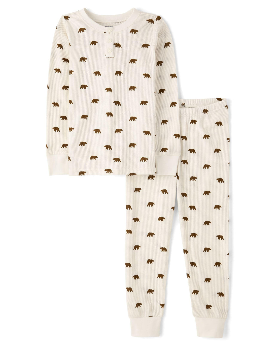 Gymboree Kids' And Toddler 100% Cotton Henley Long Sleeve Top and Pants, Gymmies Pajama Set