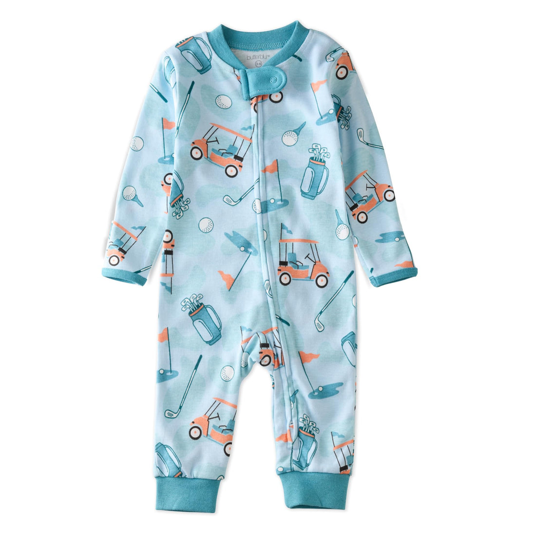 Butterblu Shadow Sleep & Play Baby Pajamas 100% Organic Cotton Two Way Zipper Sleeper Pajamas for Baby Boys & Girls