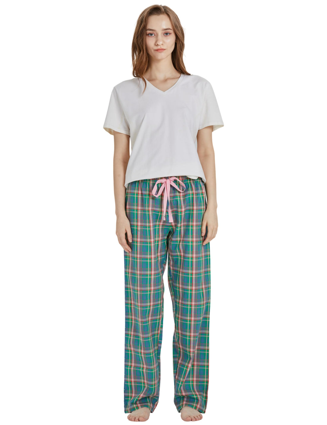 CYZ Women's 100% Cotton Woven Poplin Sleep Pajama Pants
