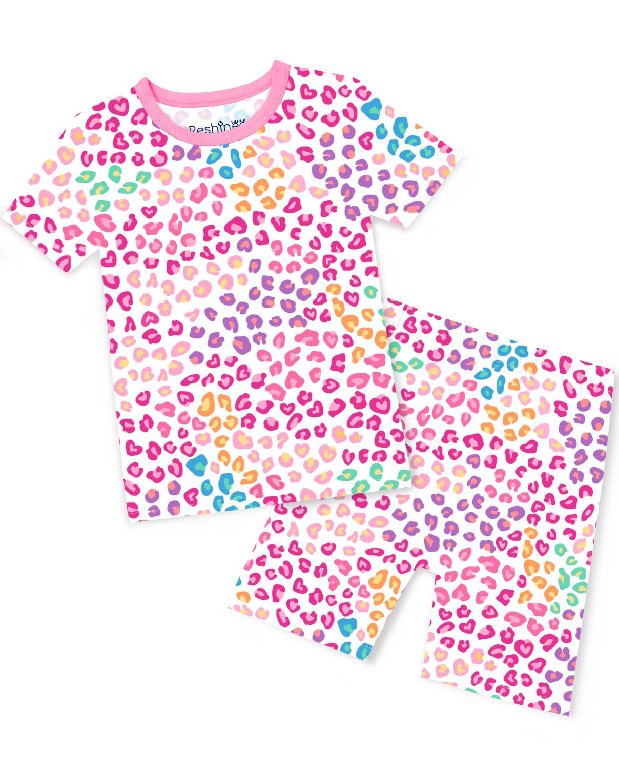 babee Reshinee Bamboo Viscose Toddler Unicorn Mermaid Girls Kids Pajamas Short Sleeve Summer Cool Snug fit Pjs, 2pcs