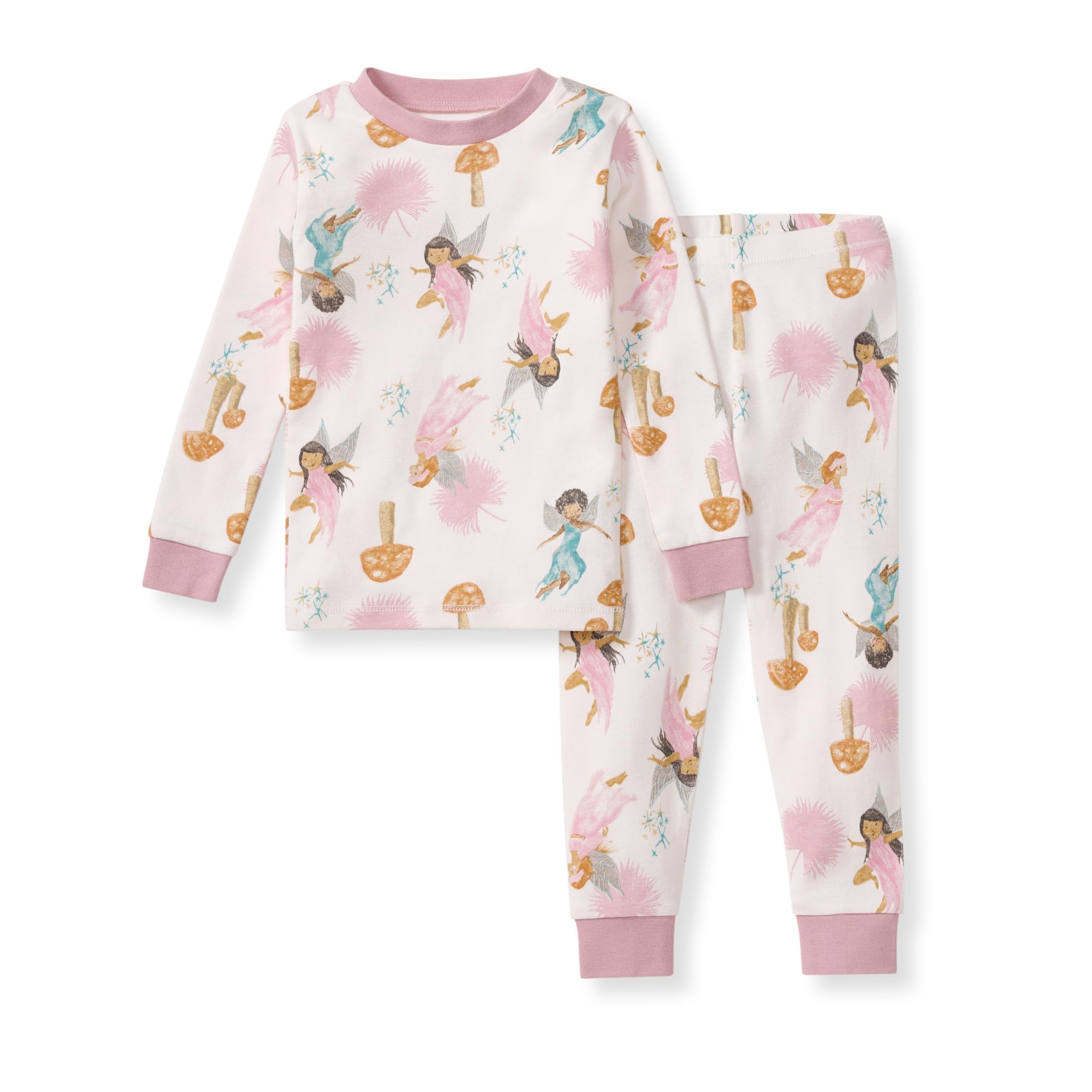 Burt's Bees Baby Organic Cotton Pajamas for Girls,100% Cotton Pajama Set