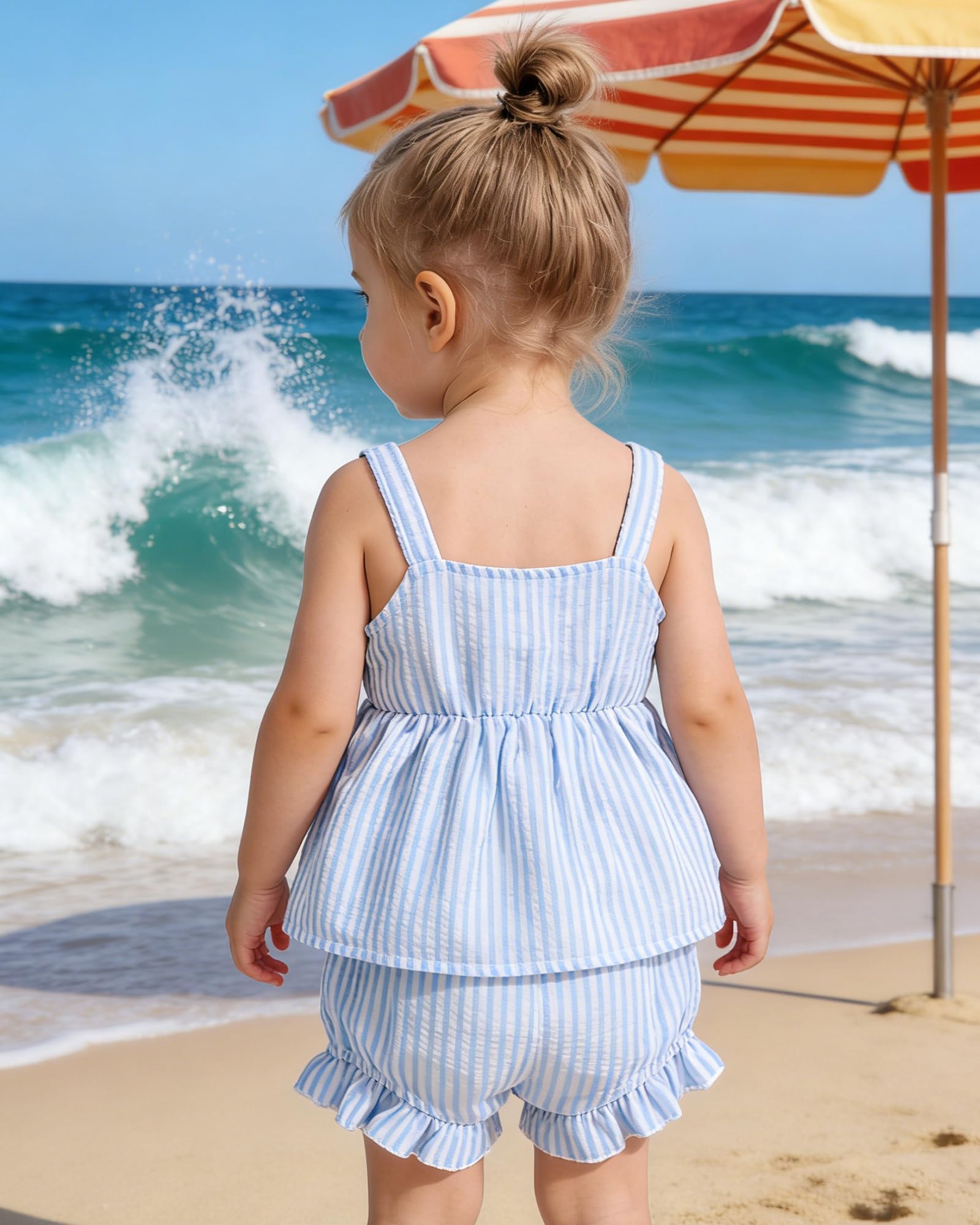 Newborn Baby Girl Clothes Summer Outfits Infant Ruffle Sleeveless Cute Bow Tank Tops 3 6 12 18 Months WEBE CLOTHING