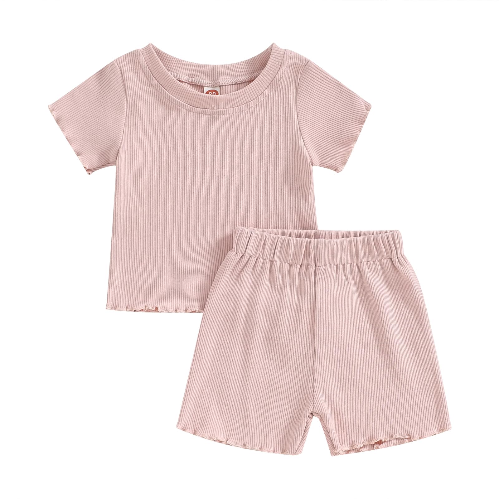 Kupretty Toddler Baby Girl Clothes Cute Comfy Summer Outfits Set Ruffled Shirts + Shorts 12 18 24 Months 2T 3T WEBE CLOTHING