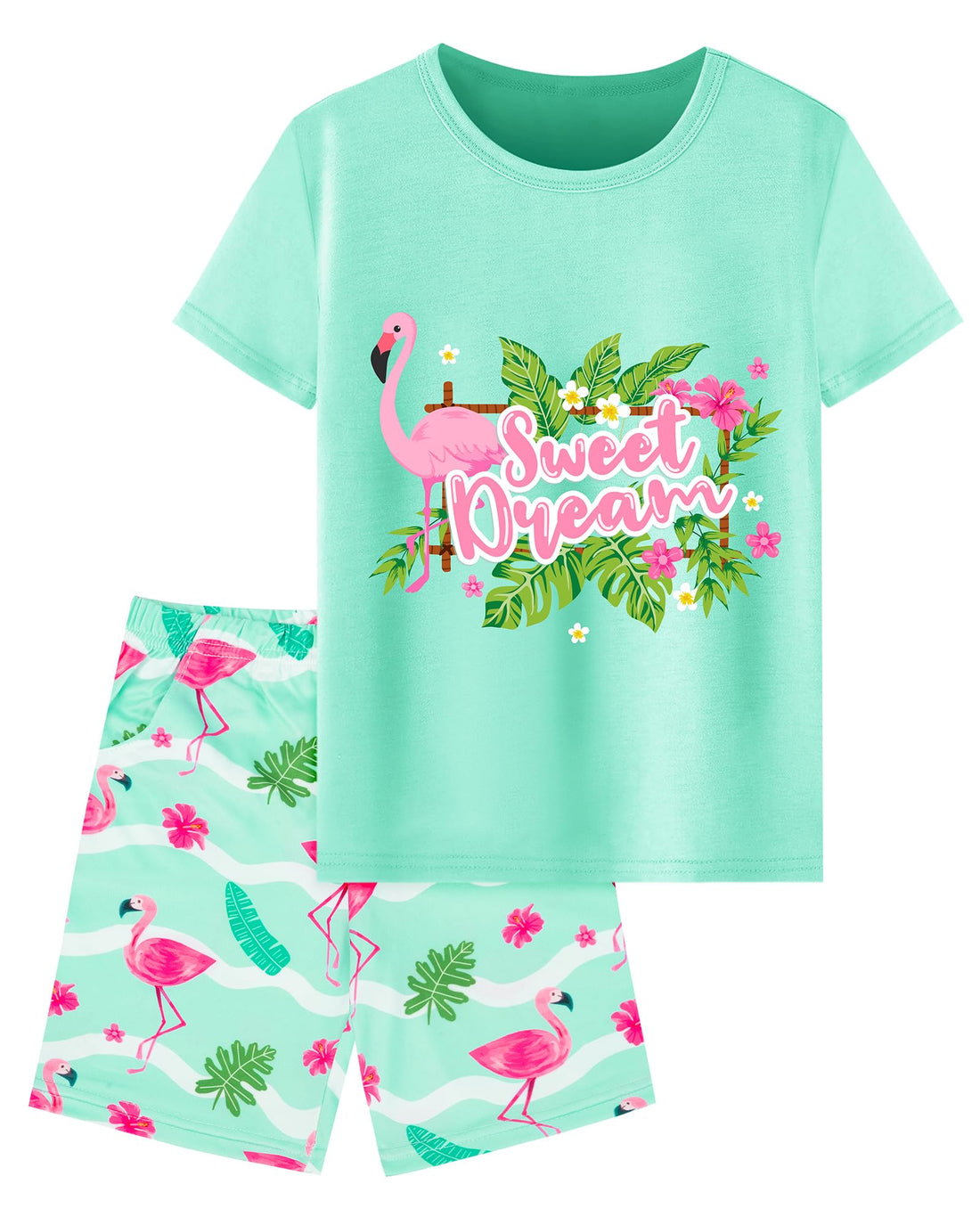 Sylfairy Girls Pajamas Short Sleeve Toddler Girls Summer Short Sets Sleepwear Clothes Kids Pajamas