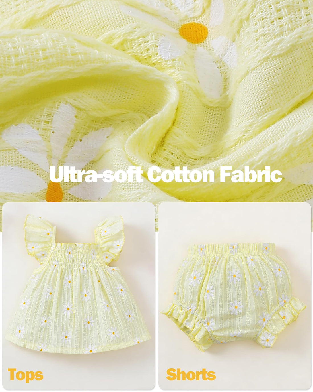 Jecson Newborn Baby Girl Summer Clothes Infant Girl Outfits Sleeveless Ruffle Top and Bloomers Shorts Set 0 3 6 12 Month WEBE CLOTHING