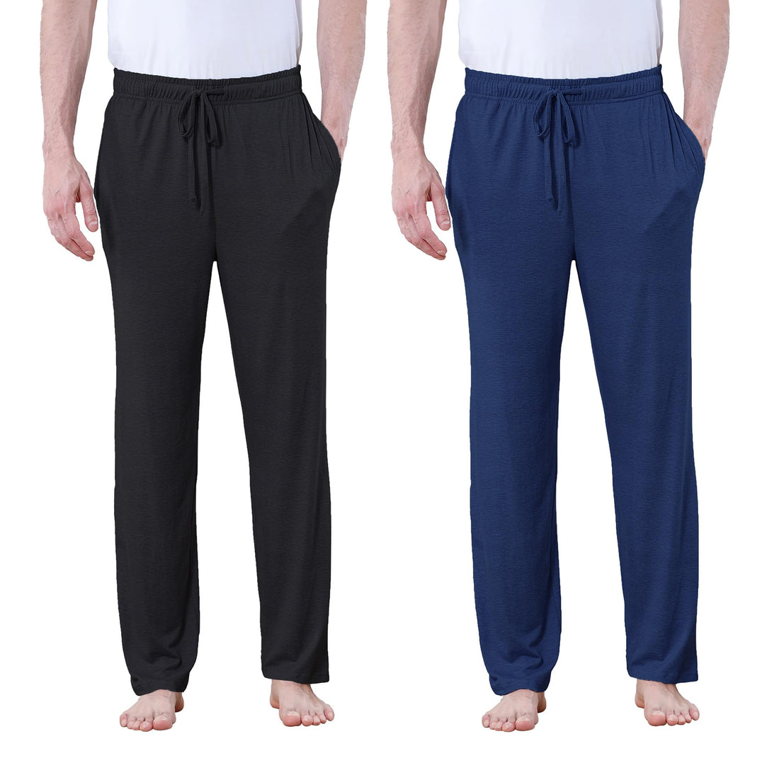 DITOK Men's Lightweight Pajama Pants Soft Lounge Sleep Joggers Adjustable Drawstring & Pockets All-Season Sleepwear