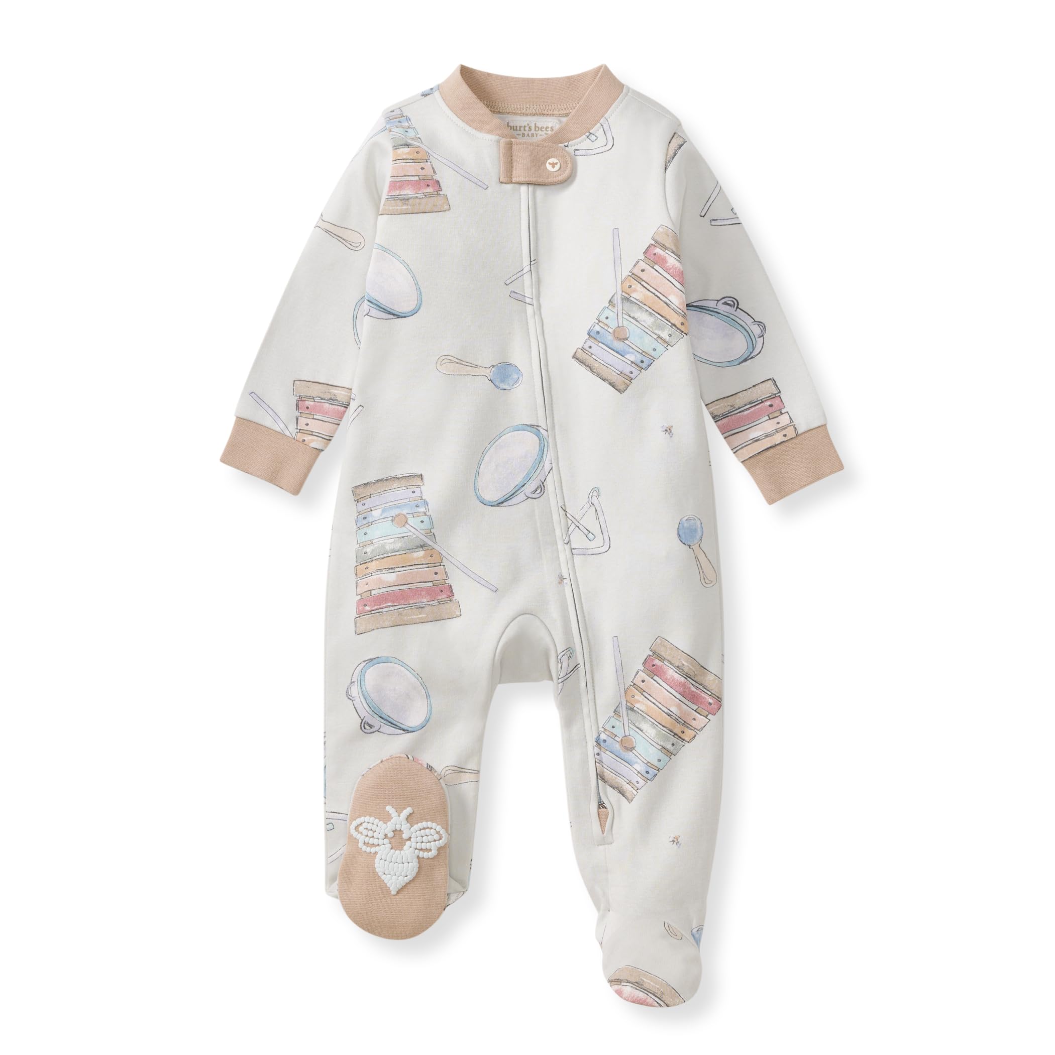 Burt's Bees Baby Organic Cotton Sleep and Play Footed Pajamas for Boys