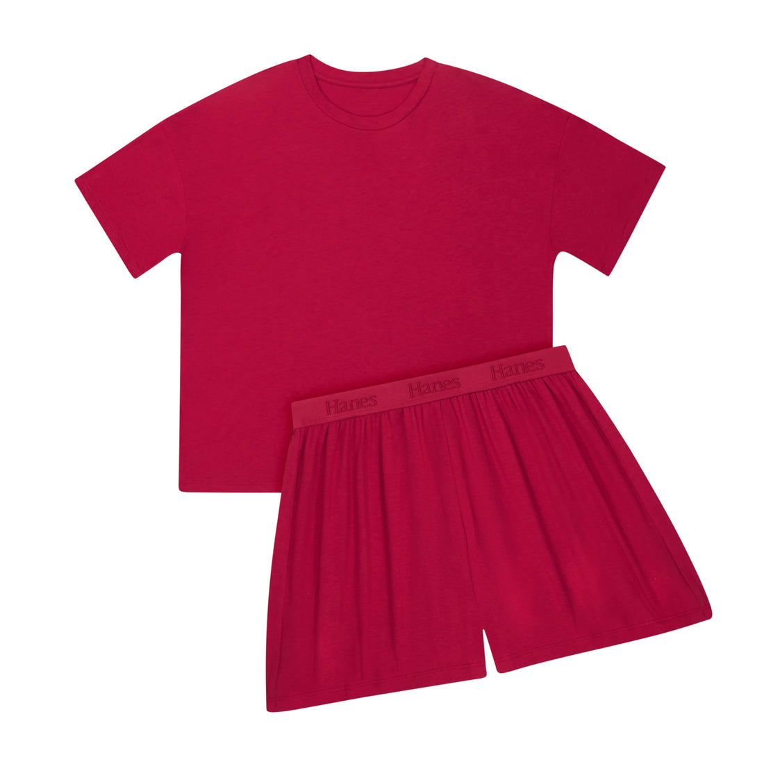 Hanes Women's Pajamas Set, Comfywear Pajamas for Women Set, Originals SupertSoft Loungewear, T-Shirt & Sleep Shorts