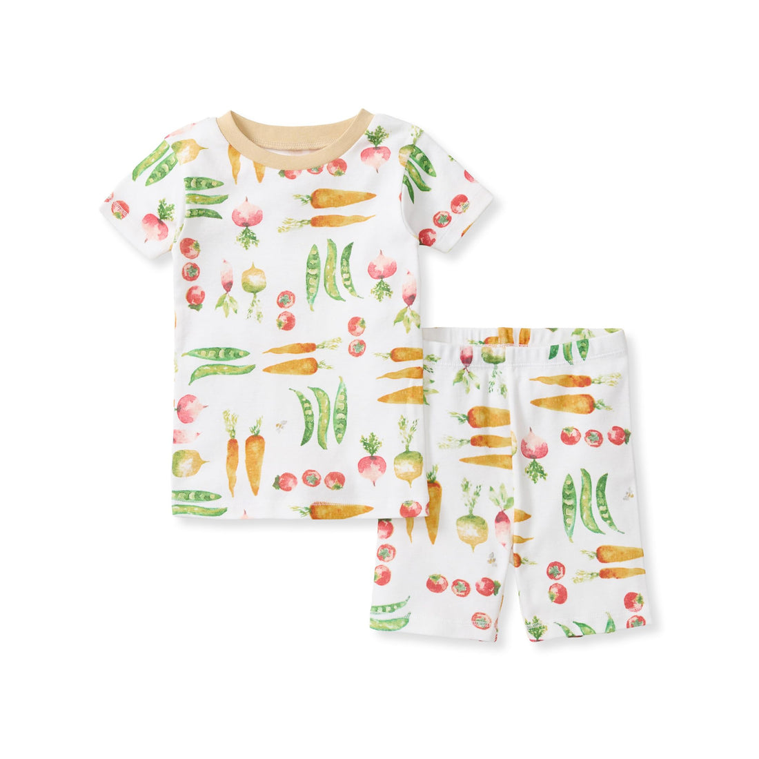 Burt's Bees Baby Unisex Cotton Pajamas, 2-Piece Short Sleeve Tee & Shorts