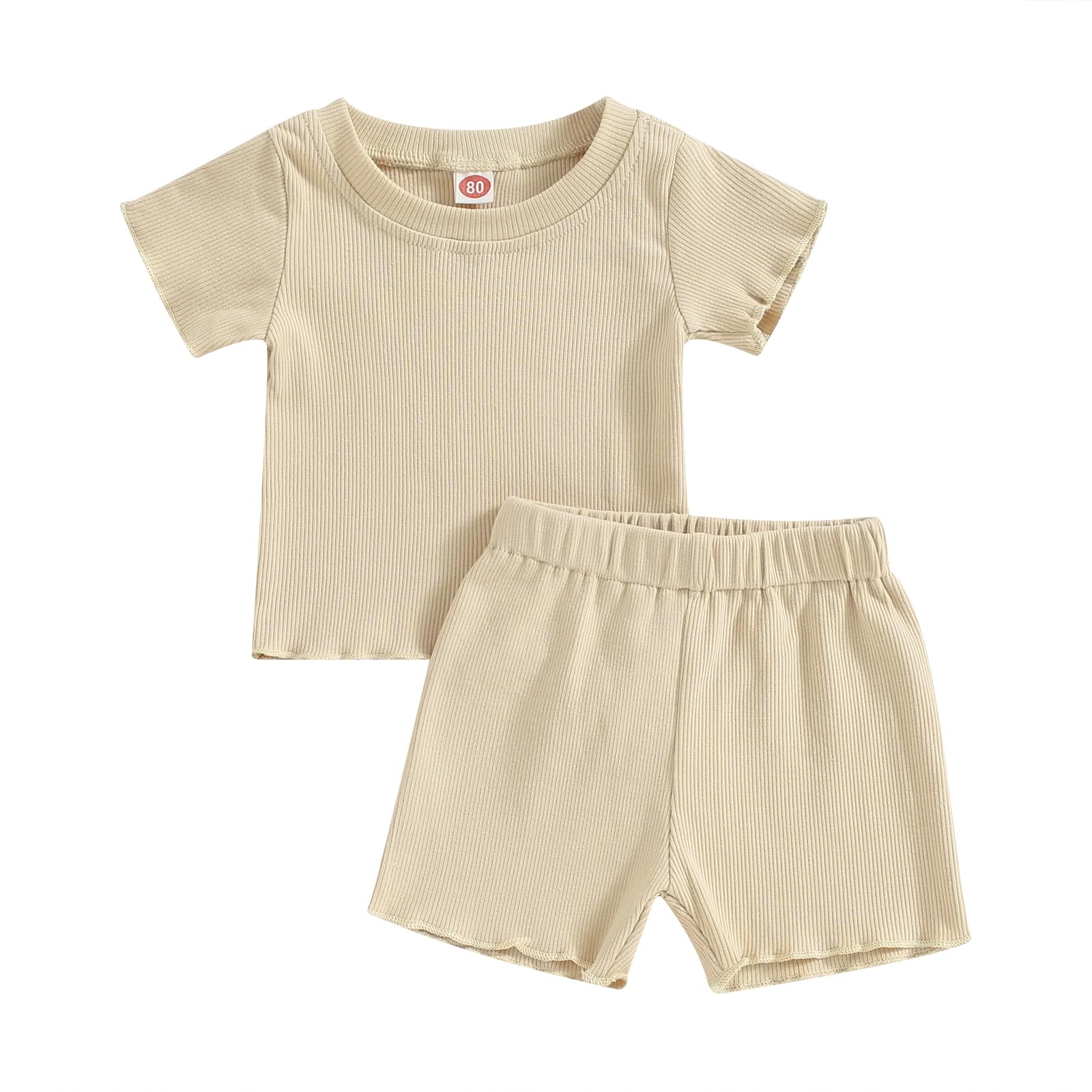 Kupretty Toddler Baby Girl Clothes Cute Comfy Summer Outfits Set Ruffled Shirts + Shorts 12 18 24 Months 2T 3T WEBE CLOTHING