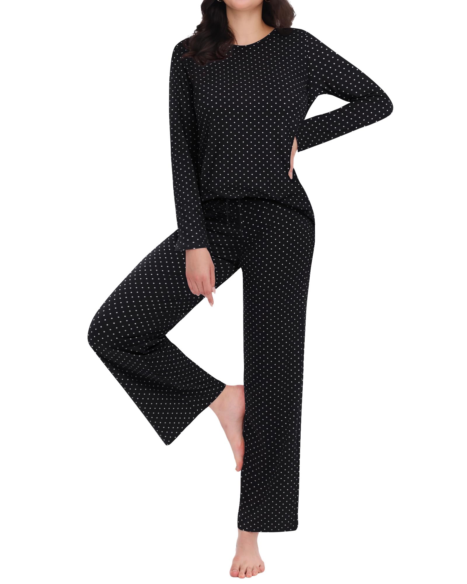 ZOOSIXX Womens Pajama Sets - Soft 2 Piece Lounge Sets for Women, Long Sleeve Sleepwear & Loungewear Pjs Set WEBE CLOTHING