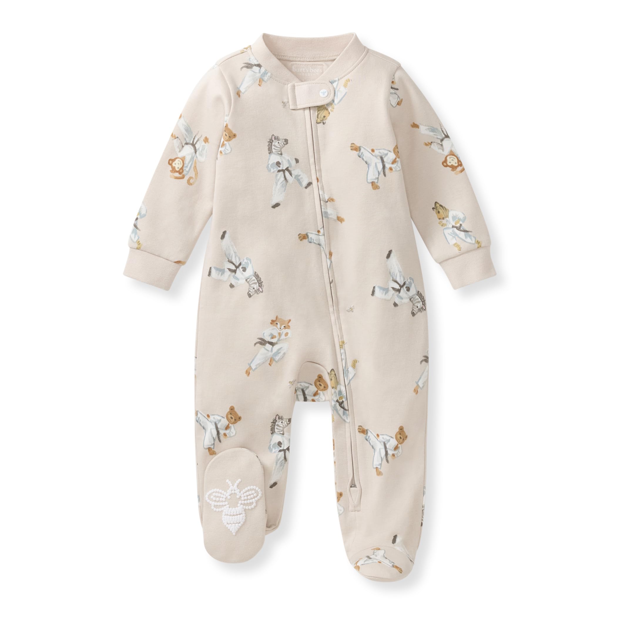 Burt's Bees Baby Organic Cotton Sleep and Play Footed Pajamas for Boys
