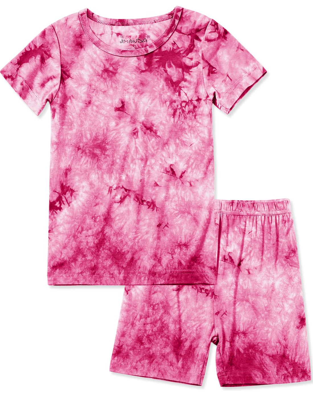 Jimonda Baby/Toddler Soft Sleepwear Short sleeve Kids Cool Pajama Outdoor 2-Piece Shirt&Shorts Casual sets Tie Dye PJ