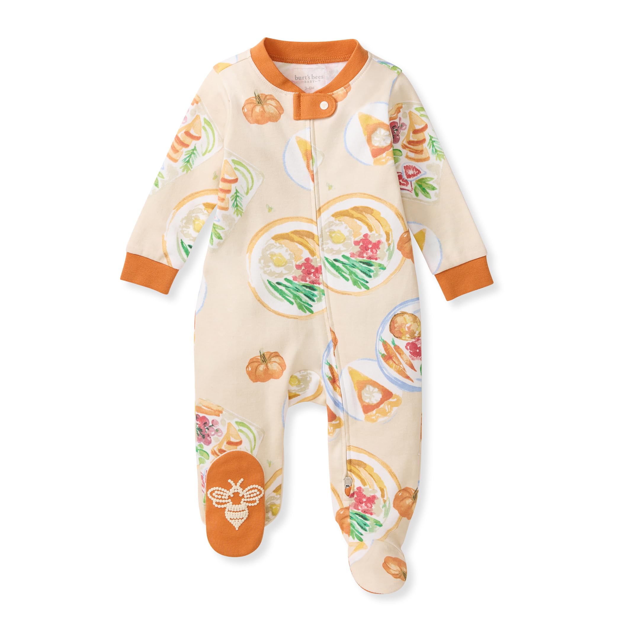 Burt's Bees Baby Organic Cotton Sleep and Play Footed Pajamas for Boys