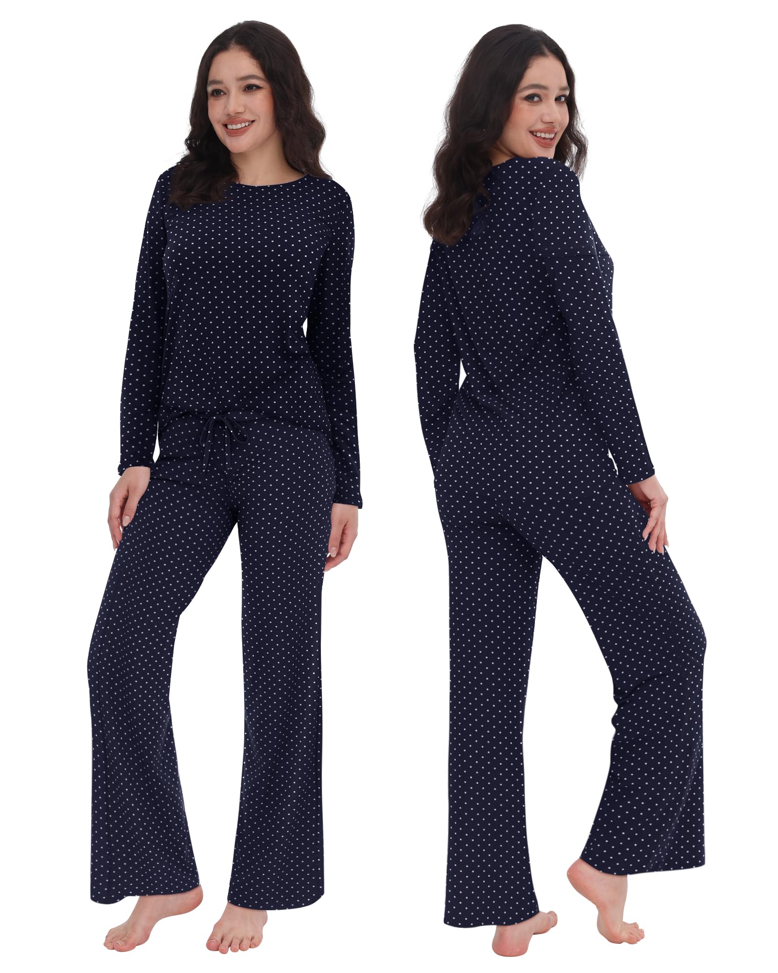 ZOOSIXX Womens Pajama Sets - Soft 2 Piece Lounge Sets for Women, Long Sleeve Sleepwear & Loungewear Pjs Set WEBE CLOTHING