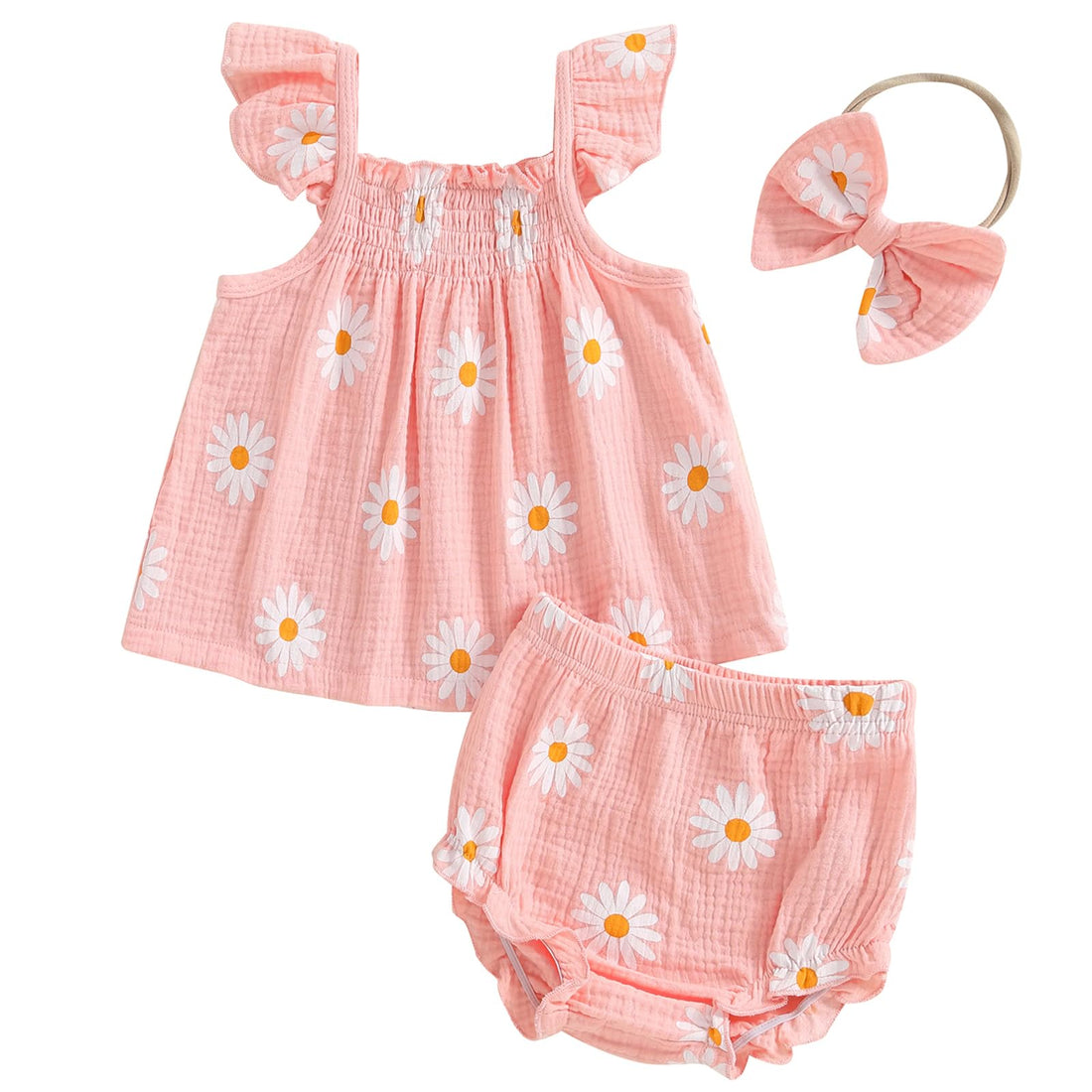 Mubineo Baby Girl Summer Clothes Cute Ruffle Tops Dress Shorts Outfits Set Infant Toddler Shirt Bloomers Princess Outfit WEBE CLOTHING