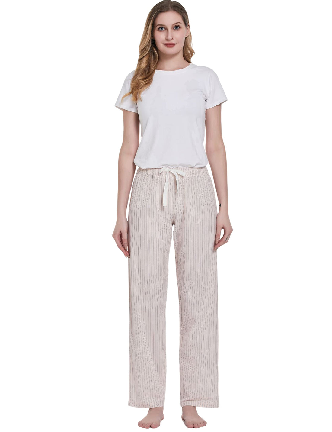 CYZ Women's 100% Cotton Woven Poplin Sleep Pajama Pants