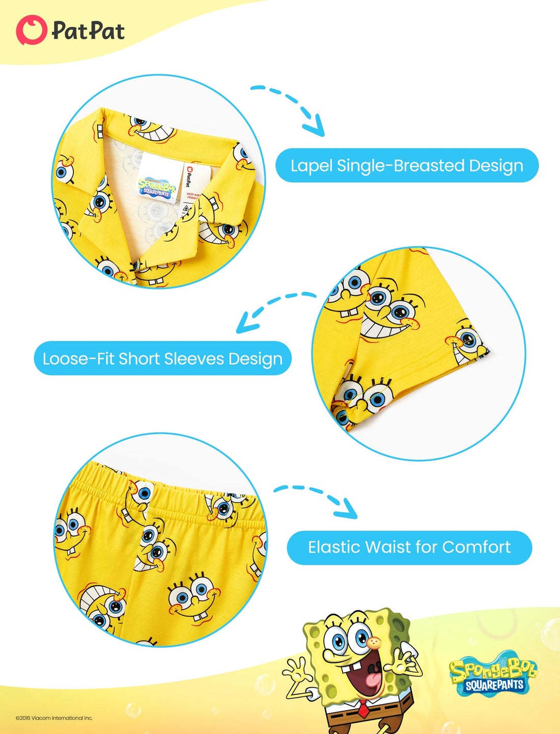 Paw Patrol Garfield SpongeBob Family Matching Classic Short Sleeve Cartoon Graphic Pajama Family Outfit