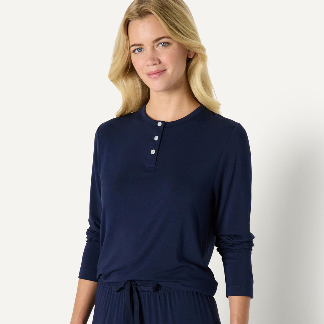 Amazon Essentials x Sofia Grainge Women's Long Sleeve Henley Pajama Set