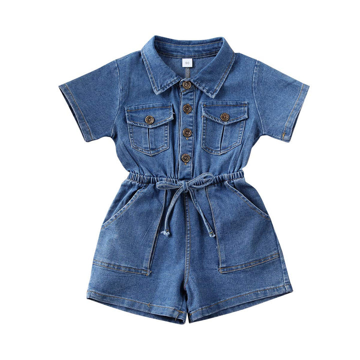 Summer Toddler Girl Jumpsuit Shorts Little Girl Overalls Clothes Baby Jean Romper Jumpsuit One Piece Outfit WEBE CLOTHING