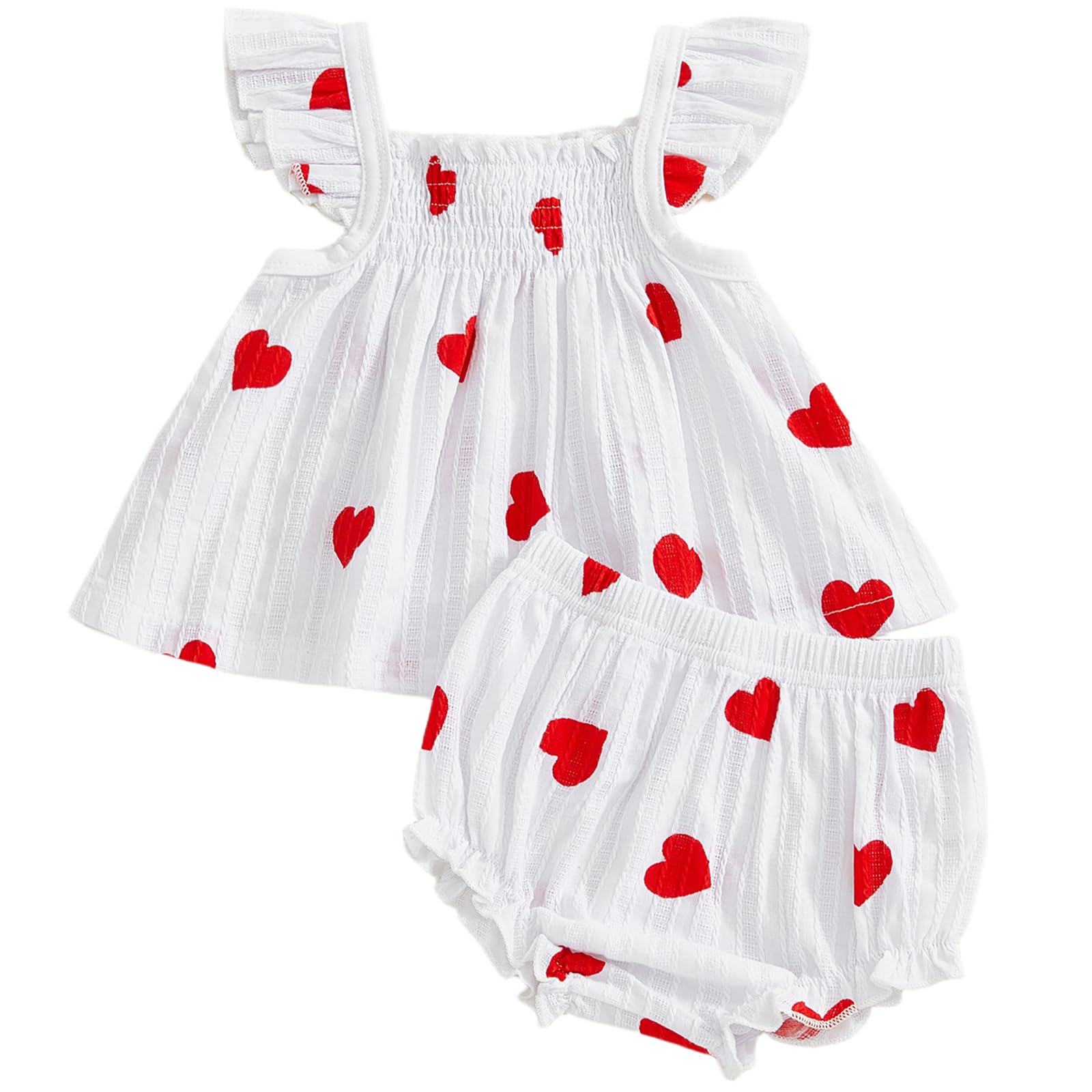 Mubineo Baby Girl Summer Clothes Cute Ruffle Tops Dress Shorts Outfits Set Infant Toddler Shirt Bloomers Princess Outfit WEBE CLOTHING