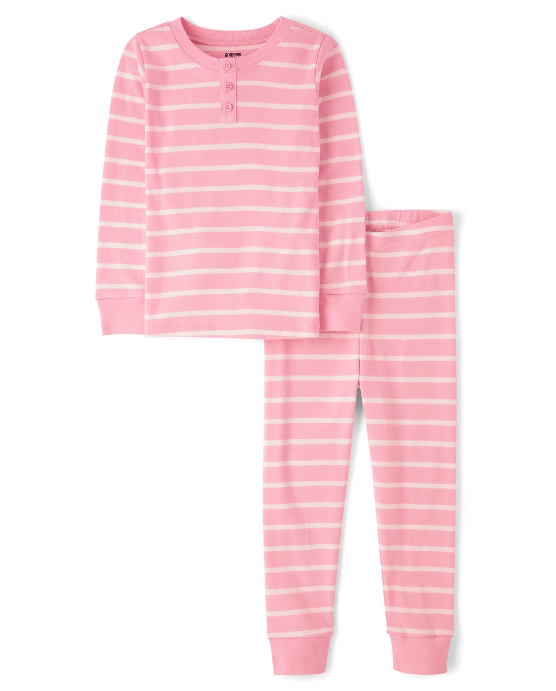 Gymboree Kids' And Toddler 100% Cotton Henley Long Sleeve Top and Pants, Gymmies Pajama Set