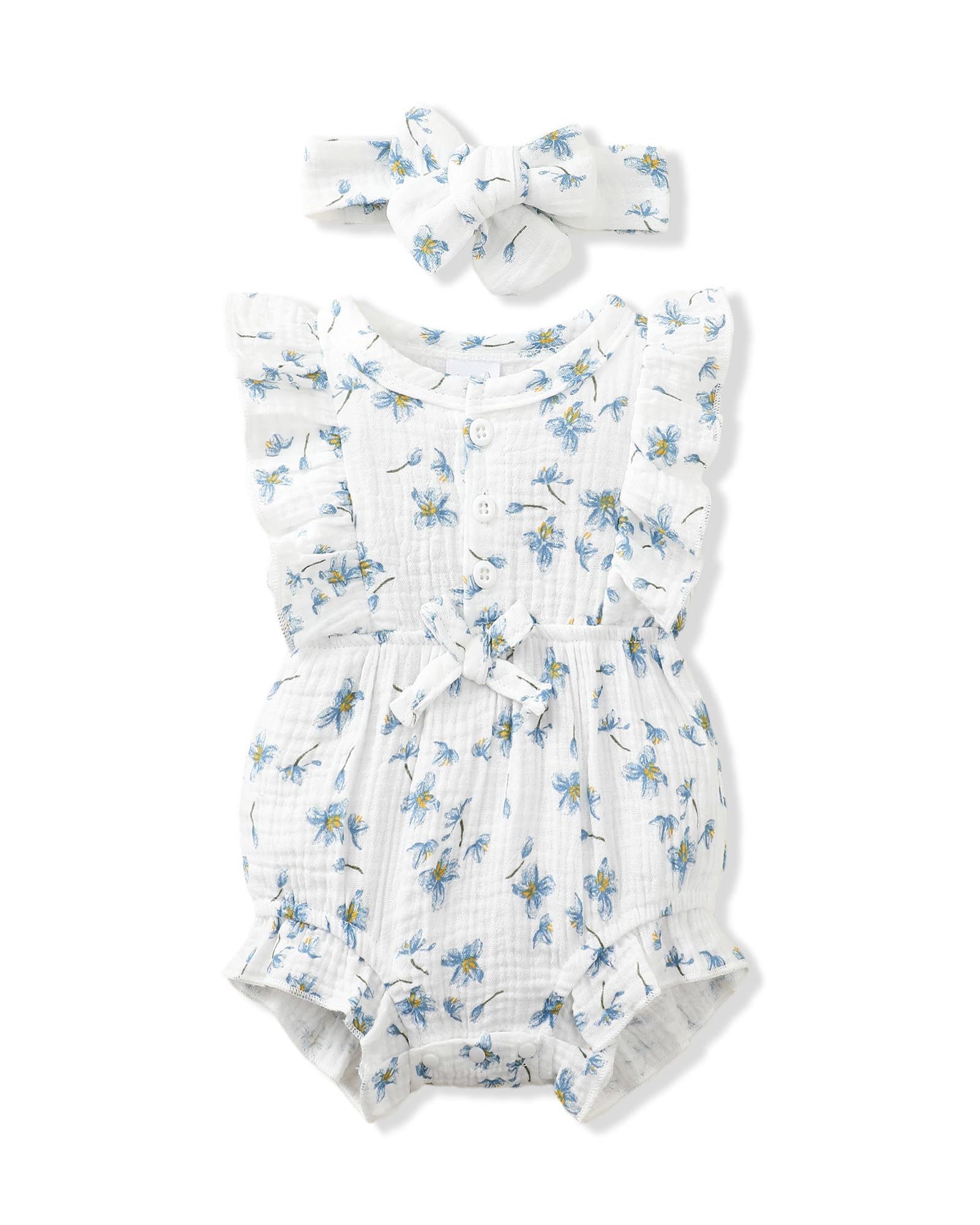 Renotemy Newborn Infant Baby Girl Clothes Rompers Summer Jumpsuits Short Sleeve Romper Infant Baby Clothes Girl WEBE CLOTHING