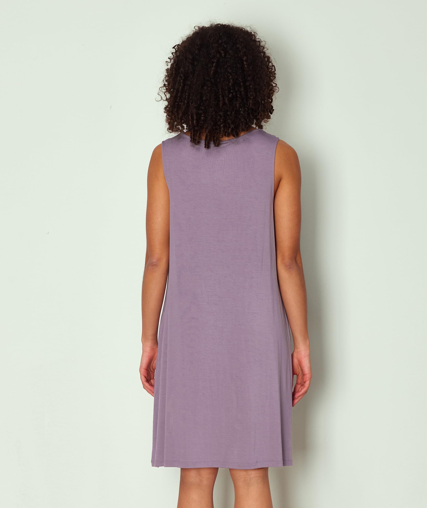 GYS Bamboo Viscose Women's Nightgowns V Neck Sleeveless Tank Pajama Dress for Women WEBE CLOTHING