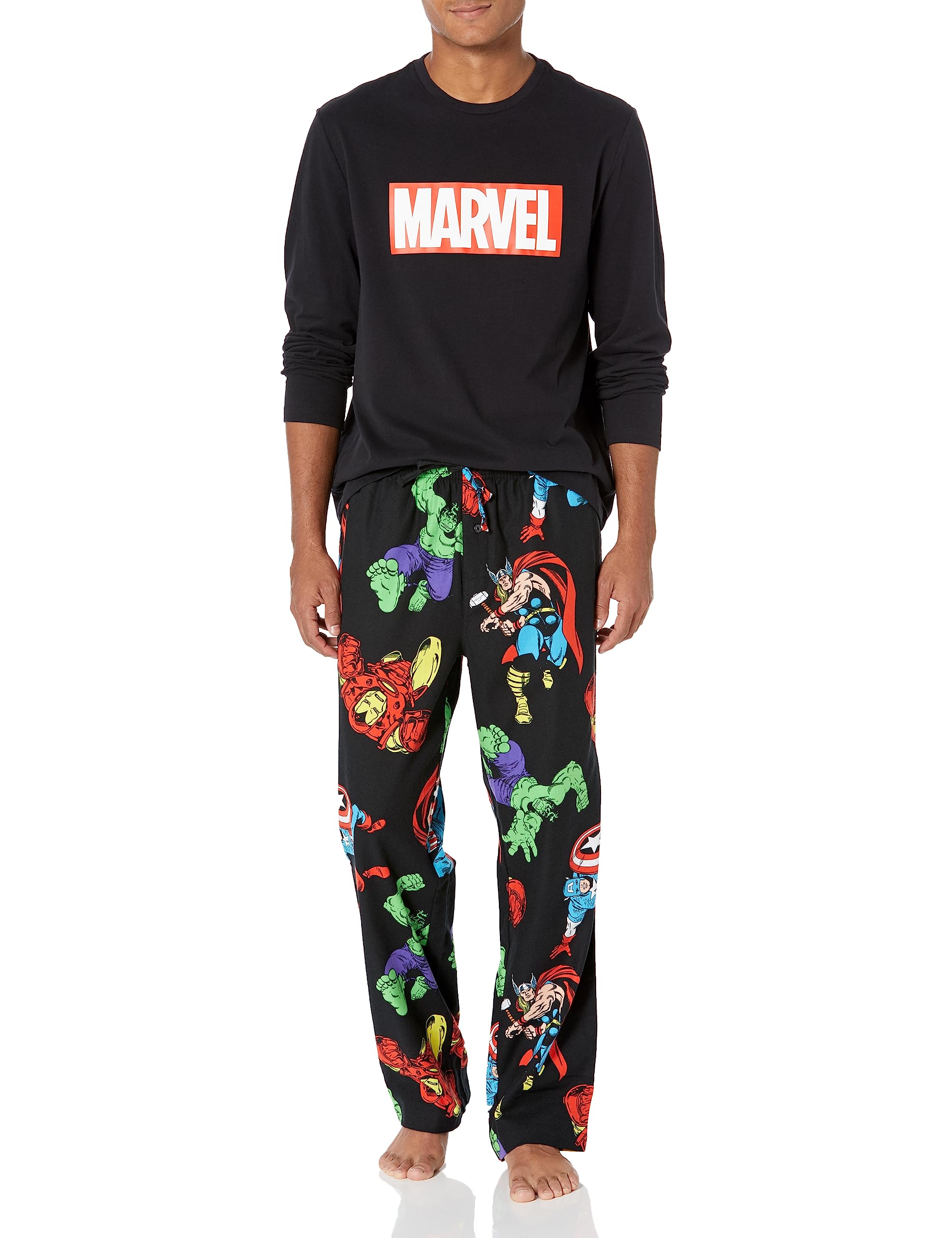 Amazon Essentials Disney | Marvel | Star Wars Men's Flannel Pajama Sleep Sets WEBE CLOTHING