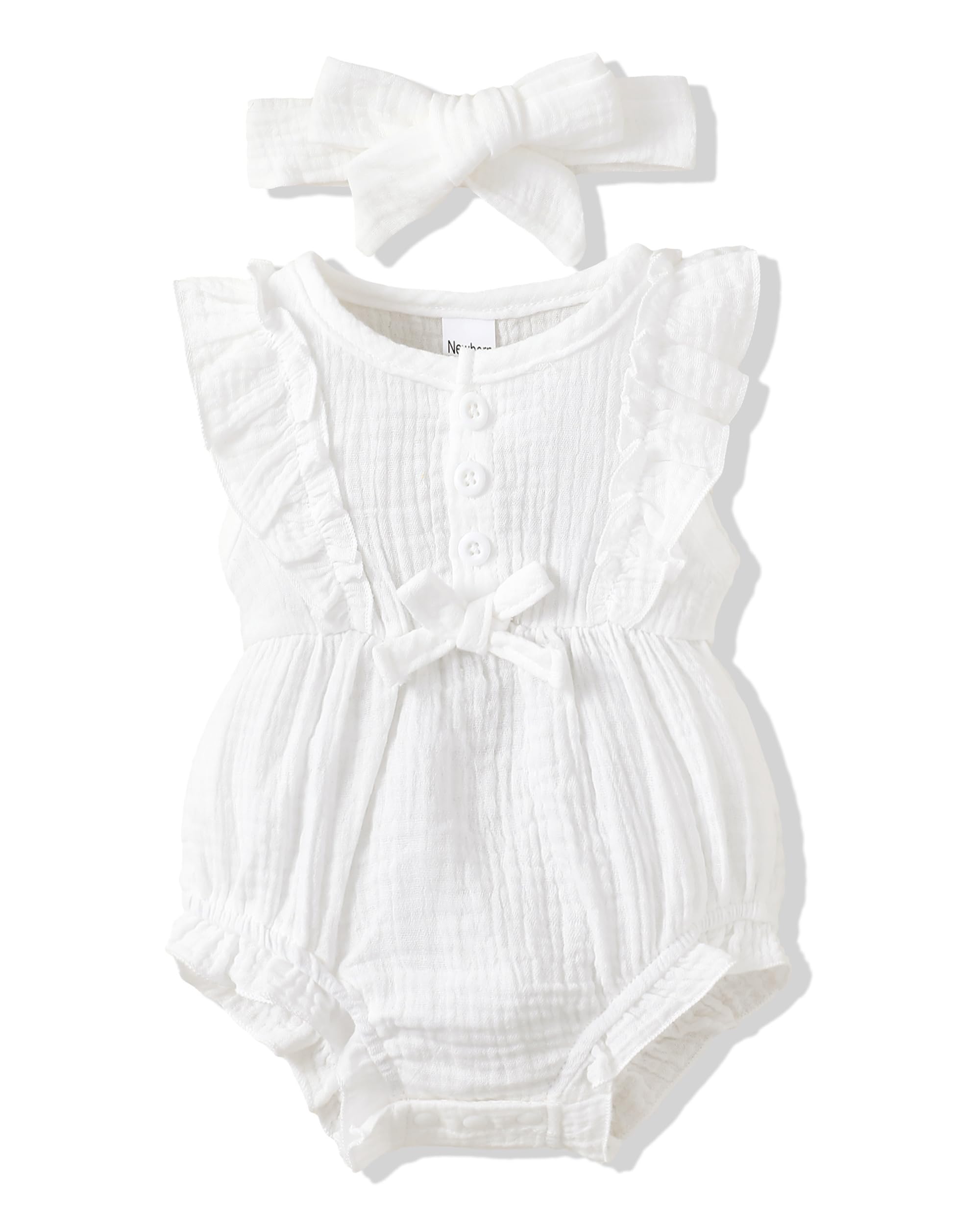 Renotemy Newborn Infant Baby Girl Clothes Rompers Summer Jumpsuits Short Sleeve Romper Infant Baby Clothes Girl WEBE CLOTHING