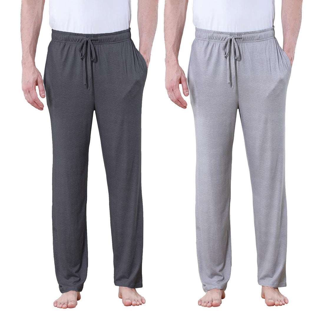 DITOK Men's Lightweight Pajama Pants Soft Lounge Sleep Joggers Adjustable Drawstring & Pockets All-Season Sleepwear