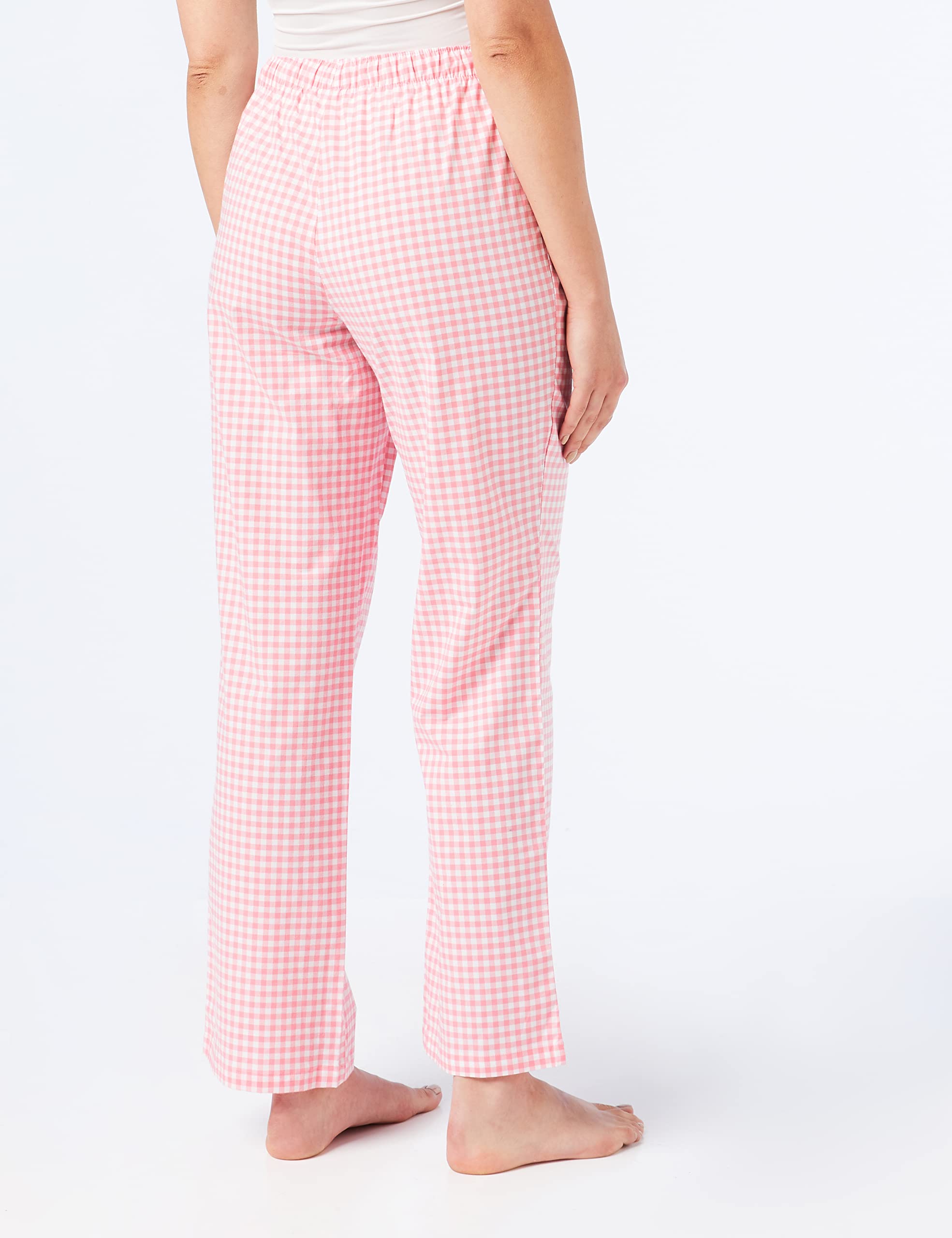 Amazon Essentials Women's Cotton Pajama Pants, Breathable Poplin Sleep Pant with Drawstring Elastic Waist