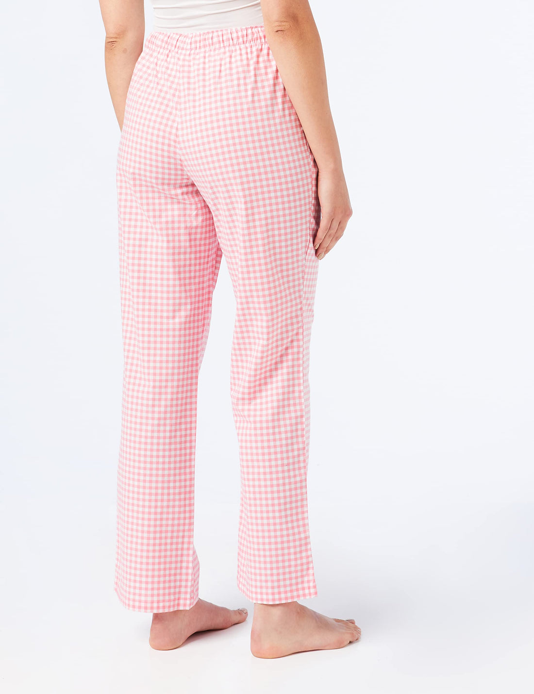 Amazon Essentials Women's Cotton Pajama Pants, Breathable Poplin Sleep Pant with Drawstring Elastic Waist
